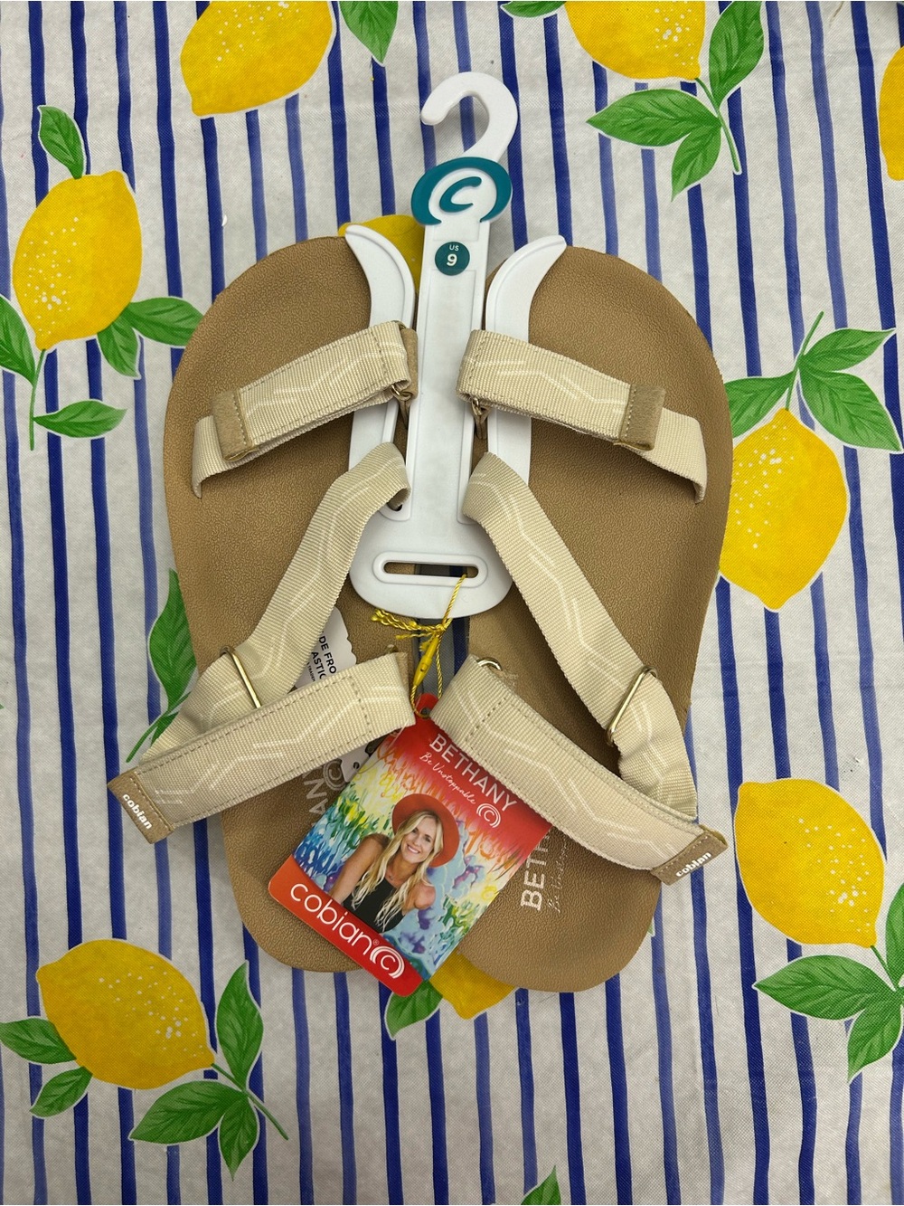 Cobian Woman’s Beige Adjustable Strap Sandals NWT